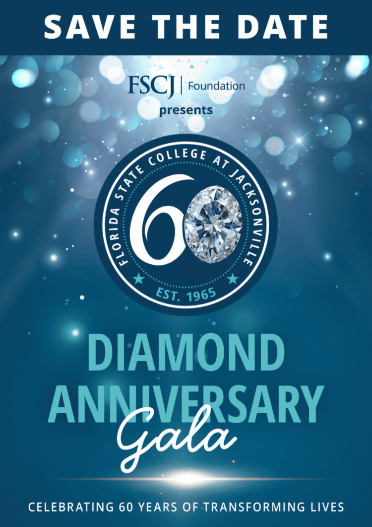 Save the date poster diamond anniversary gala