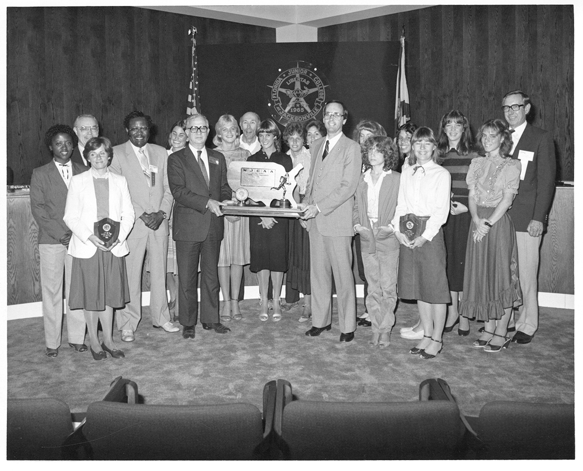 Cross Country Team Receiving an Award