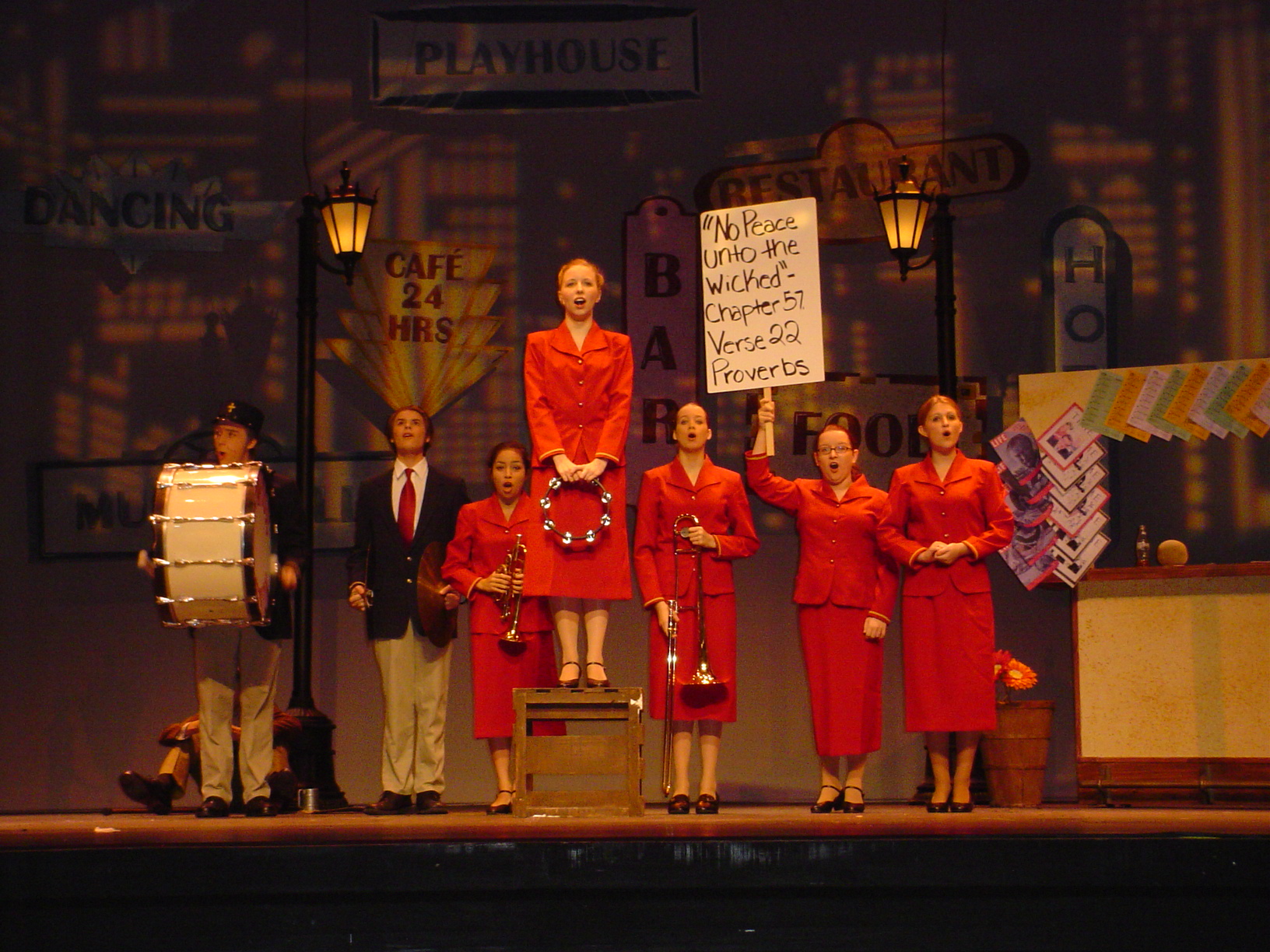 Photo from production of Guys and Dolls