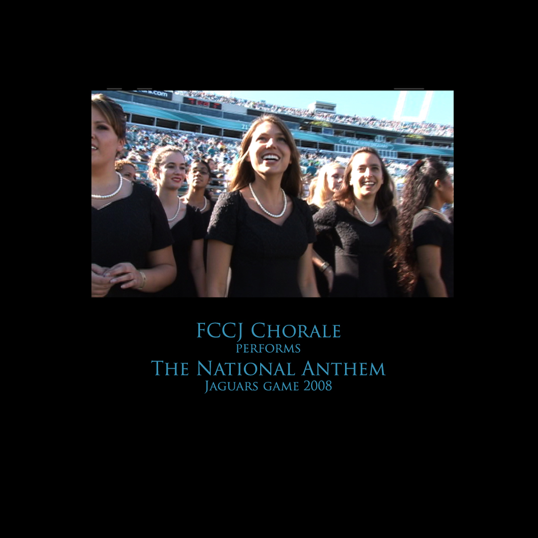 Image from chorale performance at Jaguars game