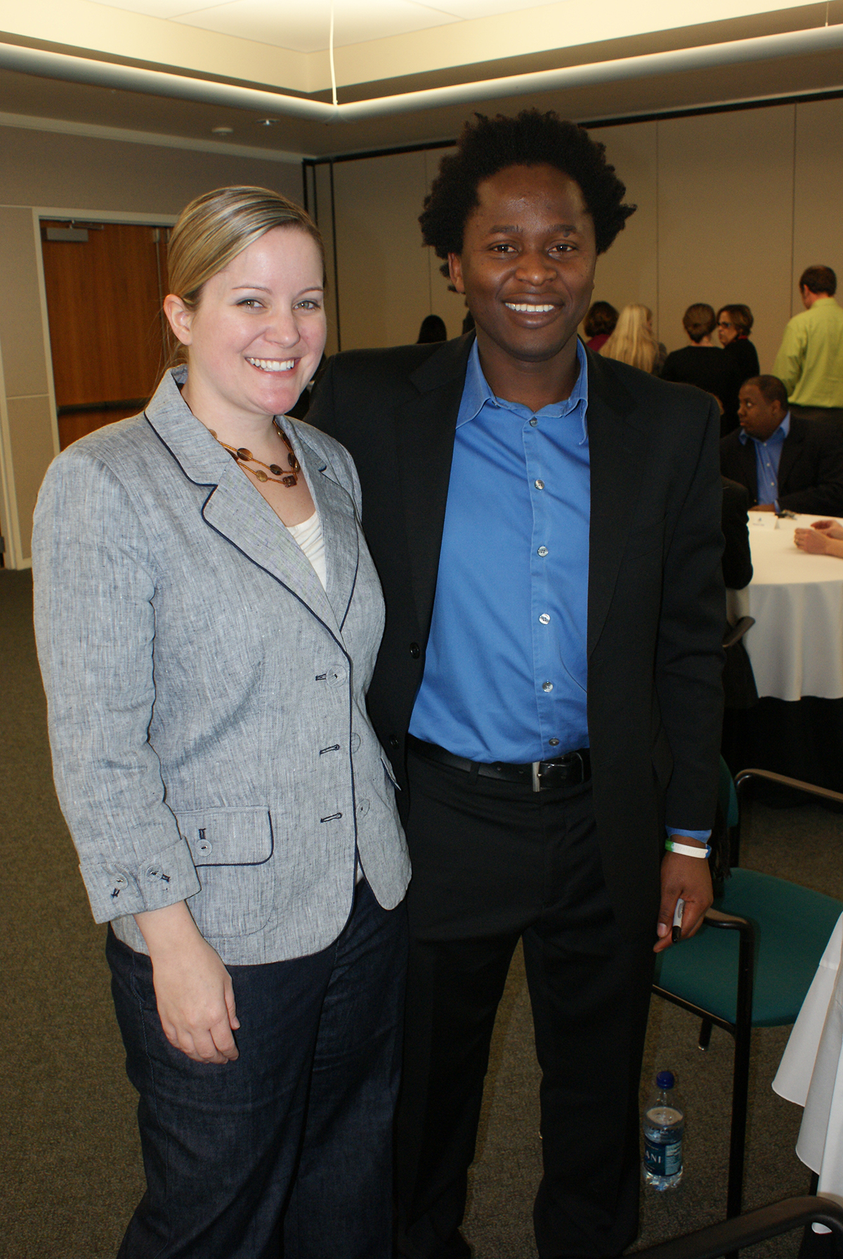 Photo of professor Marshall with Ishmael Beah