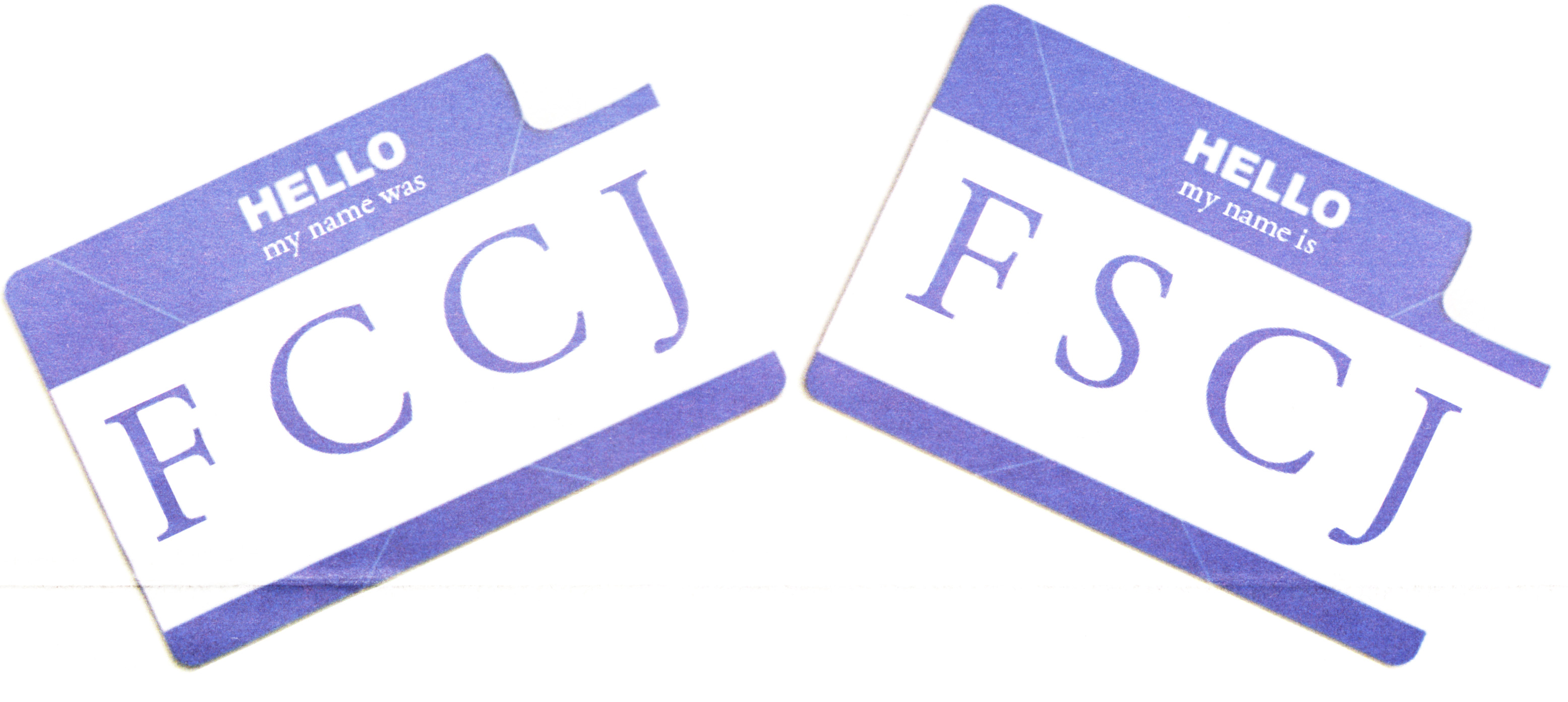 Article in The Campus Voice covering name change with graphic.
