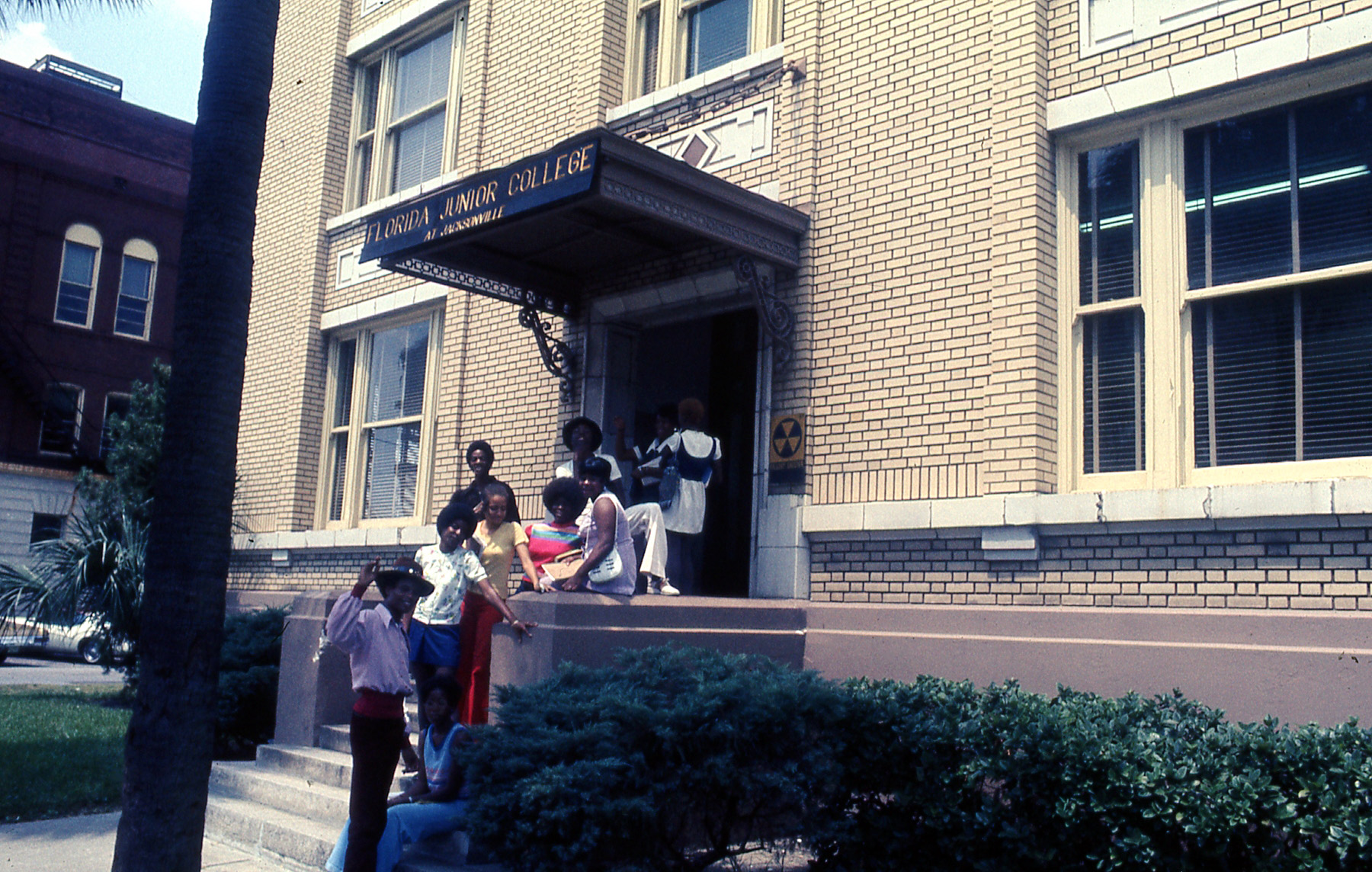 Photo of Students on Front Steps of 940 North Main Street building