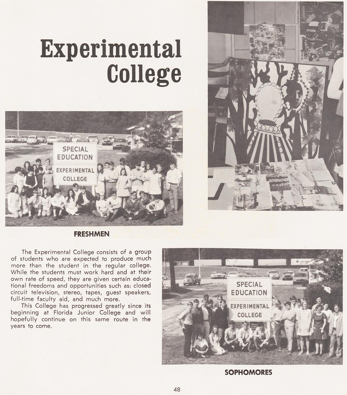 Photo of classes of Experimental College at Cumberland in 1969