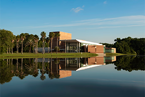 Exterior shot of the Wilson Center