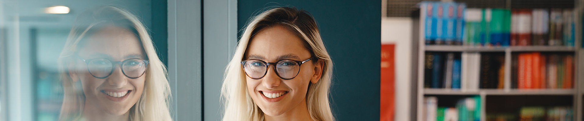 A woman holding a book