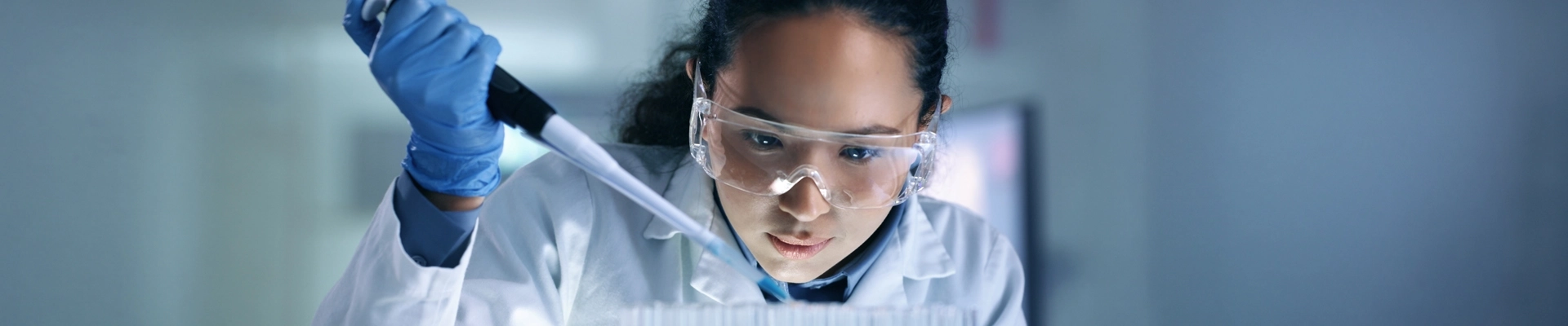 A person in a medical laboratory setting