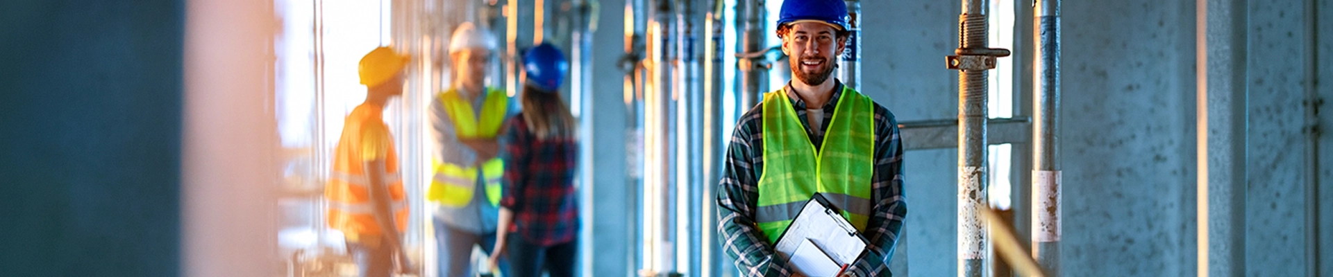 People in construction gear