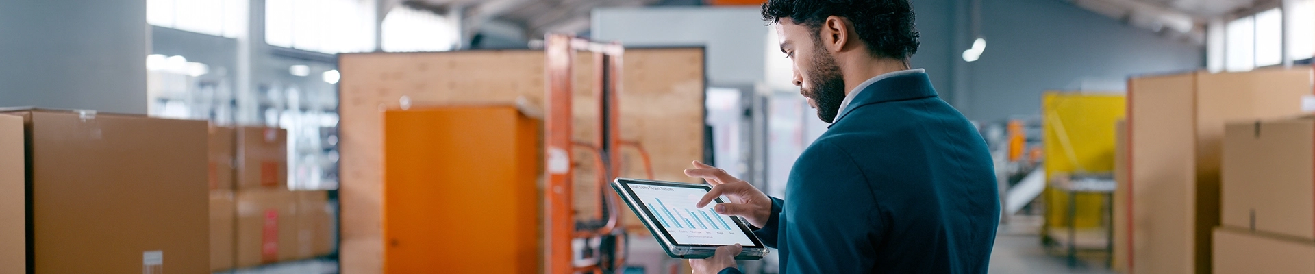 A man using a tablet