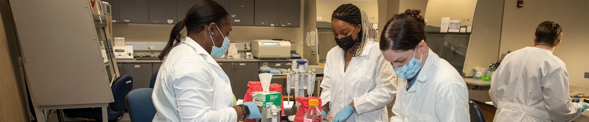 People in a medical laboratory environment