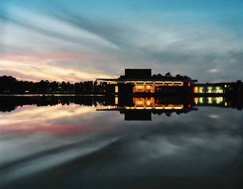 Photo of Wilson Center at night
