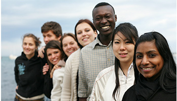 A diverse group of people